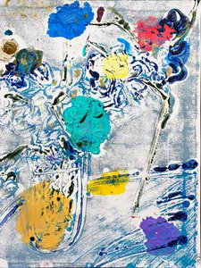Fleur De Sel No. 09 Monotype bleu coloré, 2021