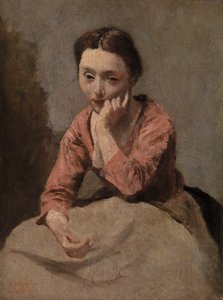 Jeune femme pensive - Jean-Baptiste-Camille Corot