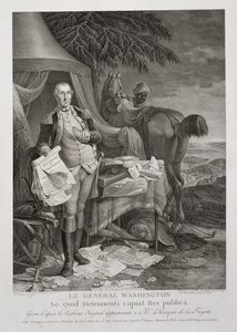 Général Washington, Ne Quid Detrimenti capiat Res publica, gravé par Noël Le Mire, c. 1785