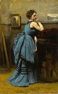 Dame en bleu