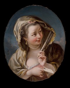 Une femme avec un éventail