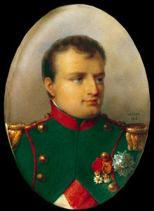 Portrait en médaillon de Napoléon Ier en uniforme des chasseurs - Jean Baptiste Isabey