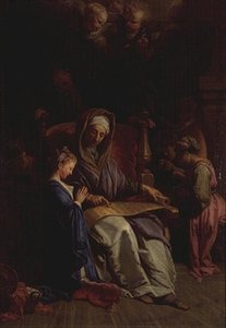 Sainte Anne lisant le rouleau de la Vierge, c.1700