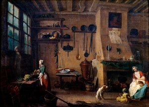 Intérieur de cuisine au XVIIIe siècle - Jean Baptiste Lallemand
