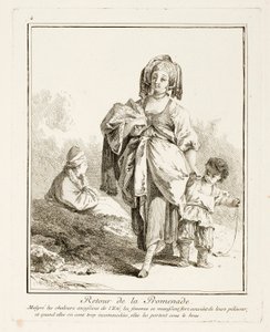 Return Walk, plate four from Suite de Divers Habillements de Peuples du Nord - Jean-Baptiste Le Prince