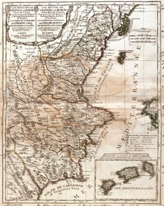Carte du Royaume de Valence et de Murcie (Espagne) (Gravure) - Jean Baptiste Nolin