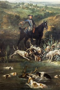 Louis XV chassant le cerf dans la forêt de Saint-Germain, 1730 (huile sur toile)