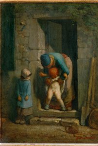 Précaution maternelle (peinture sur toile)