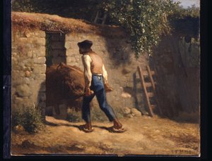 Paysanne avec une brouette - Jean Francois Millet