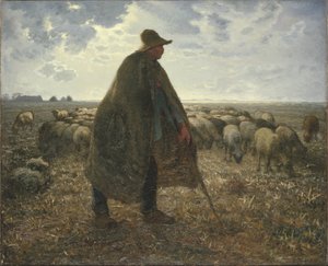 Berger gardant son troupeau - Jean-Francois Millet