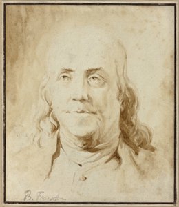 Benjamin Franklin, vers 1778 (pinceau et encre brune) - Jean Honore Fragonard
