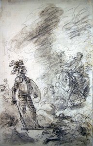 Lidia avance pour rencontrer Alceste - Jean Honore Fragonard