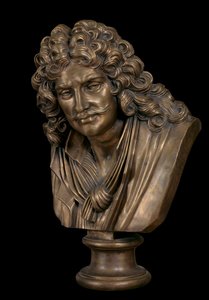 Buste en bronze de Molière - Jean-Jacques Caffieri