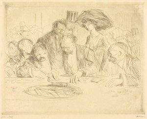 A la table de jeu (2e planche) (At the Gambling Table) (second plate) - Jean-Louis Forain
