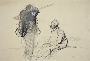 Poilu et Tommy en pleine conversation - Jean-Louis Forain