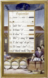 Septembre : la moisson et le signe de la Vierge - dans « Fac-similé des heures d