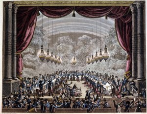 Révolution française : banquet des gardes à Paris, vers 1750-1800 (gravure) - Jean (after) Duplessis Bertaux
