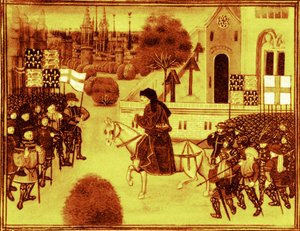 Sermon de John Ball aux paysans, enluminure des Chroniques de Jean Froissart (XIVe siècle).