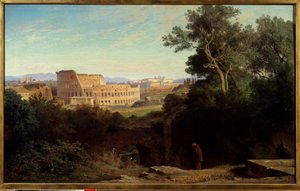 Vue du Colisée depuis le mont Palatin à Rome