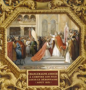 Charlemagne couronne son fils Louis le Pieux en 813
