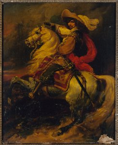 French: Portrait équestre de Josias, Comte de Rantzau (1609-1650), maréchal de France - Jean Alaux