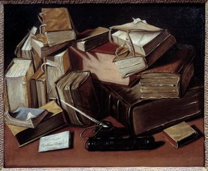 Nature morte avec des livres
