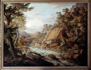 Paysage et rivière - Jean Antoine Constantin