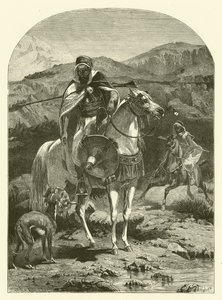 Chasse au lièvre en Algérie avec des lévriers (gravure) - Jean Antoine Valentin Foulquier