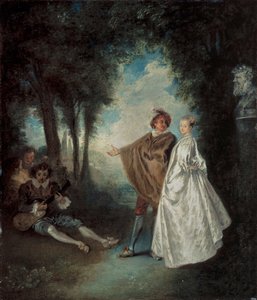 La Promenade - Jean Antoine Watteau