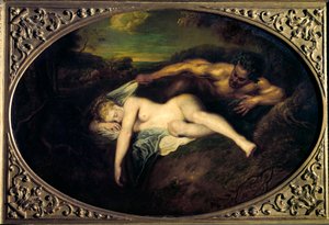 Nymphe et satyre ou Jupiter et Antiope