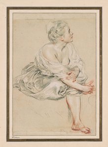 Jeune femme assise, c. 1716 - Jean Antoine Watteau