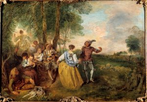 Les bergers - Jean Antoine Watteau