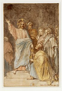 Le Christ remettant les clés à saint Pierre. Daté de 1815 ... - Jean Auguste Dominique Ingres