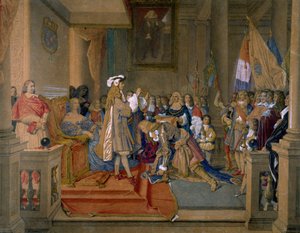 Le maréchal Berwick recevant de la part du roi Philippe V d