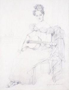 Portrait de Mlle Elizabeth Keating jouant de la guitare, 1816