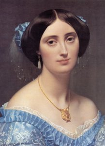 Portrait de la princesse Albert de Broglie (détail) - Jean Auguste Dominique Ingres