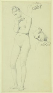 Études pour la figure de Stratonice, vers 1834-40 (crayon sur papier) - Jean Auguste Dominique Ingres