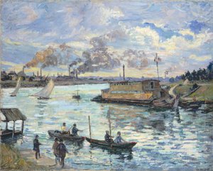 Scène de rivière, 1890