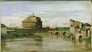 Château Saint-Ange à Rome, Italie ... - Jean-Baptiste-Camille Corot