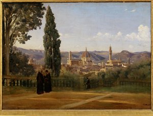 Florence, vue prise des jardins Boboli - Florence, seen … - Jean-Baptiste-Camille Corot