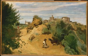 Français : Genzano Genzano - Jean-Baptiste-Camille Corot