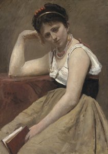 Lecture interrompue, c.1870 - Jean Baptiste Camille Corot
