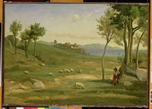 Paysage italien, 1838 - Jean Baptiste Camille Corot