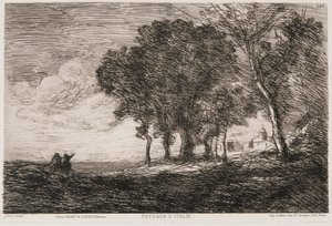 Paysage italien, vers 1865