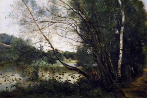 Lac avec le tronc d
