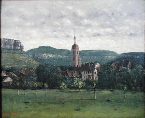 Paysage avec église