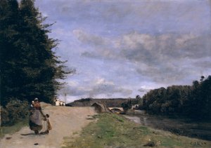 Paysage avec mère et enfants