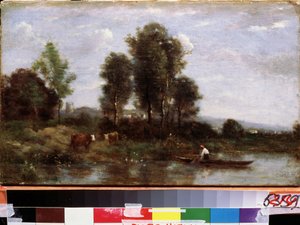 Paysage à la rivière - Jean Baptiste Camille Corot