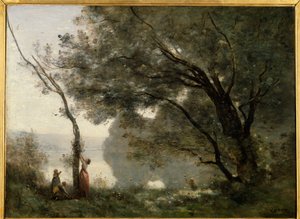 Souvenir de Mortefontaine. Peinture de Camille Corot (1796-1875) - Jean Baptiste Camille Corot