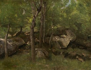 Rochers dans la forêt de Fontainebleau - Jean Baptiste Camille Corot